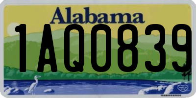 AL license plate 1AQ0839