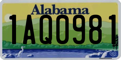 AL license plate 1AQ0981
