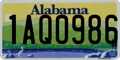 AL license plate 1AQ0986
