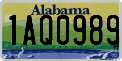 AL license plate 1AQ0989