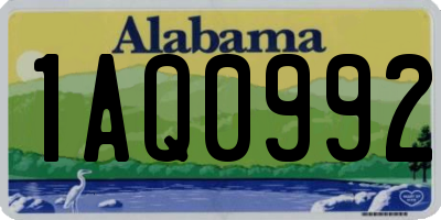 AL license plate 1AQ0992
