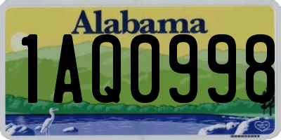 AL license plate 1AQ0998