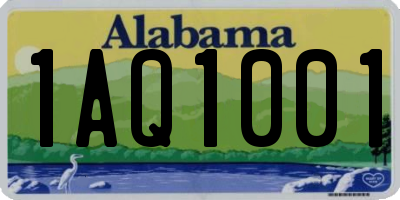 AL license plate 1AQ1001