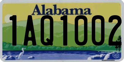 AL license plate 1AQ1002