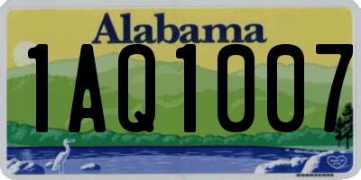 AL license plate 1AQ1007