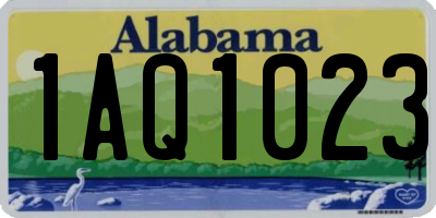 AL license plate 1AQ1023