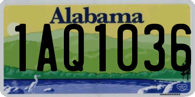 AL license plate 1AQ1036