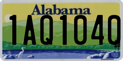 AL license plate 1AQ1040