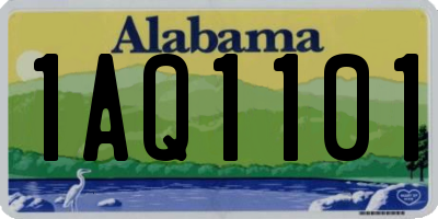 AL license plate 1AQ1101