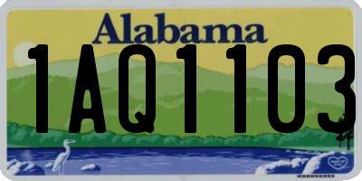 AL license plate 1AQ1103