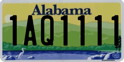 AL license plate 1AQ1111