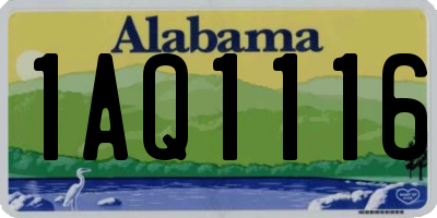 AL license plate 1AQ1116