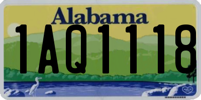 AL license plate 1AQ1118