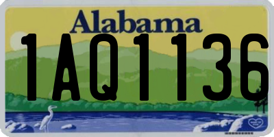 AL license plate 1AQ1136