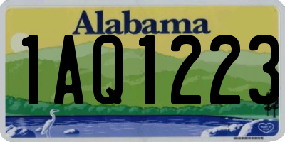 AL license plate 1AQ1223