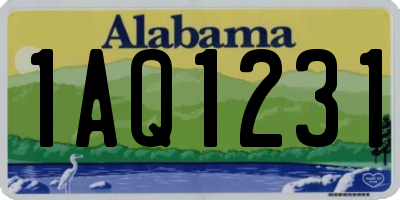 AL license plate 1AQ1231