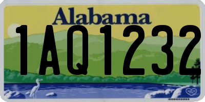 AL license plate 1AQ1232