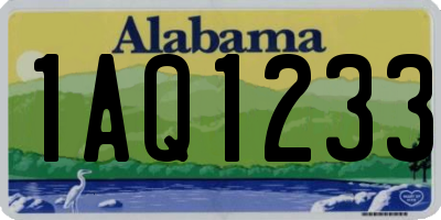 AL license plate 1AQ1233