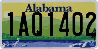 AL license plate 1AQ1402