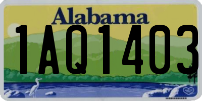 AL license plate 1AQ1403