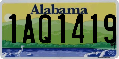 AL license plate 1AQ1419