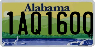 AL license plate 1AQ1600