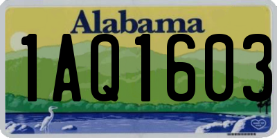 AL license plate 1AQ1603