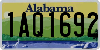 AL license plate 1AQ1692