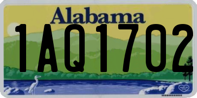 AL license plate 1AQ1702