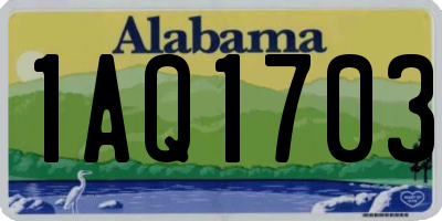 AL license plate 1AQ1703