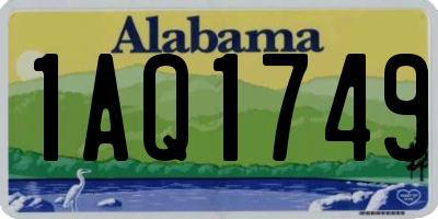AL license plate 1AQ1749