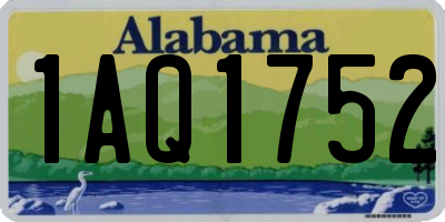 AL license plate 1AQ1752
