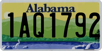 AL license plate 1AQ1792