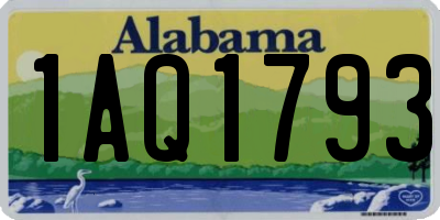 AL license plate 1AQ1793