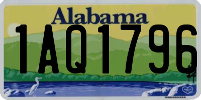 AL license plate 1AQ1796