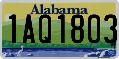 AL license plate 1AQ1803