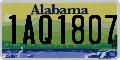 AL license plate 1AQ1807