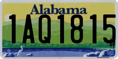 AL license plate 1AQ1815