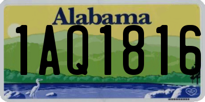 AL license plate 1AQ1816