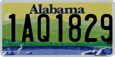 AL license plate 1AQ1829