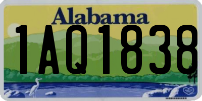 AL license plate 1AQ1838