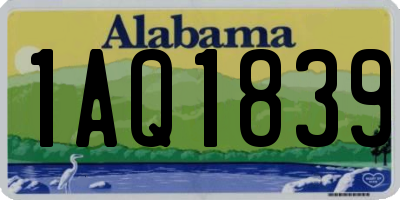 AL license plate 1AQ1839