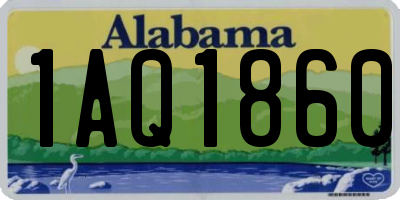 AL license plate 1AQ1860