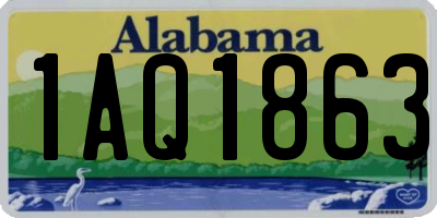 AL license plate 1AQ1863