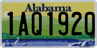 AL license plate 1AQ1920
