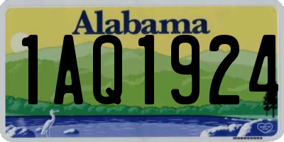 AL license plate 1AQ1924