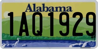 AL license plate 1AQ1929