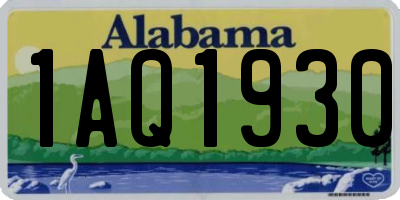 AL license plate 1AQ1930