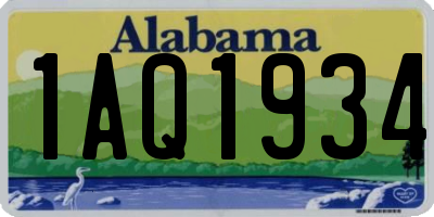 AL license plate 1AQ1934