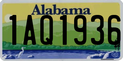 AL license plate 1AQ1936